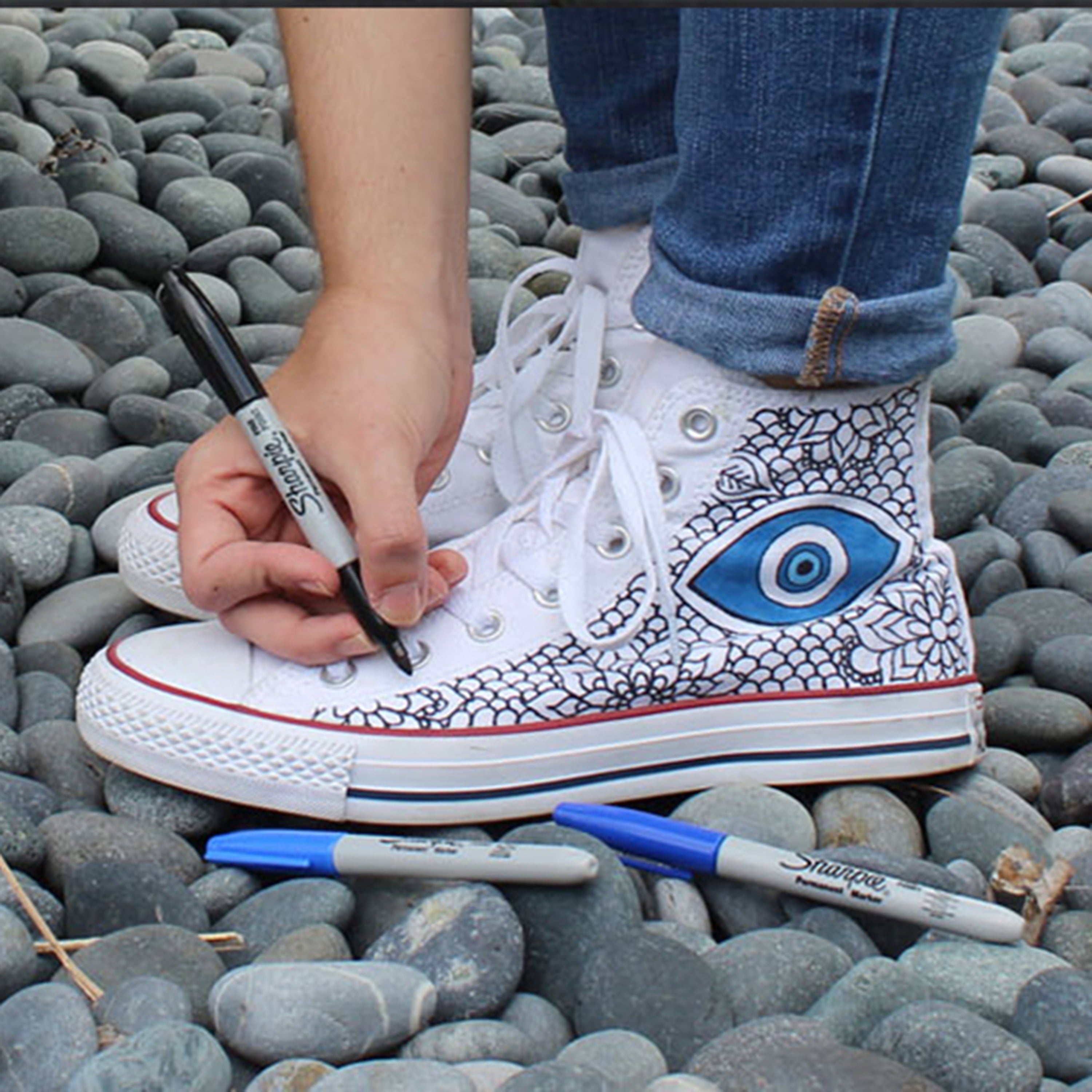 Sharpie Permanent Markers, Fine Point, Blue, 36 Count