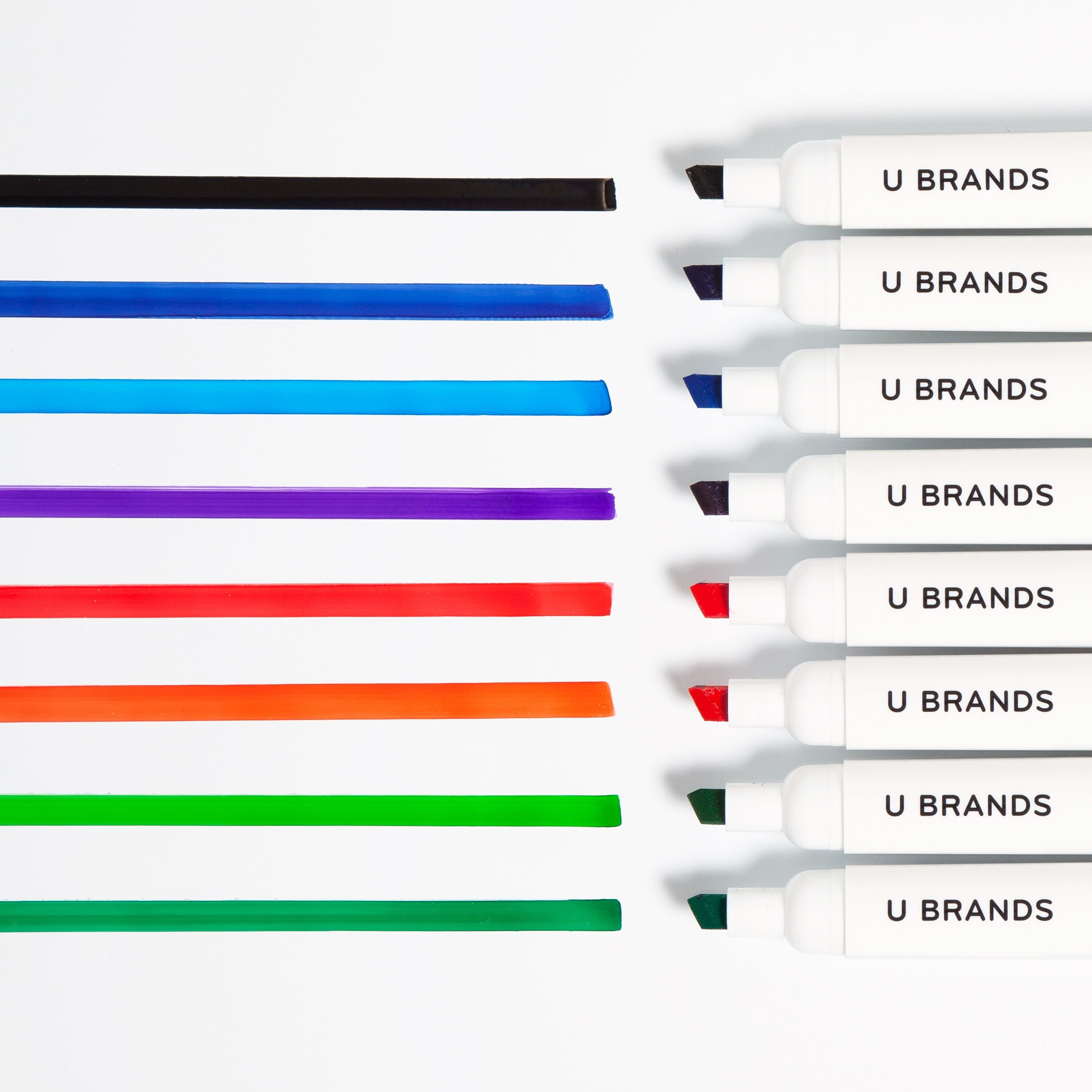 U Brands Dry Erase Markers, Chisel Tip, Multi-Color, 8 Count