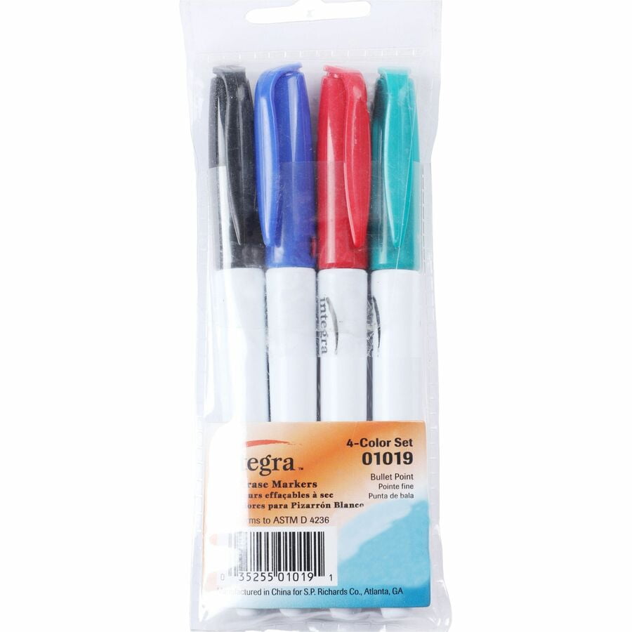 Integra, ITA01019, Bullet Tip Dry-erase Whiteboard Marker Set