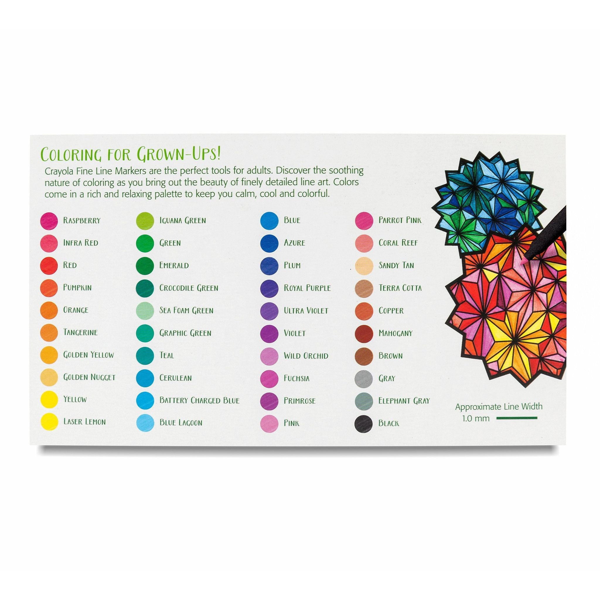 Crayola Fine Line Markers For Adults (40ct), Skinny Markers For Adult Coloring Books, Thin Marker Set, Aesthetic Art Supplies, Relaxing Activities, Gift