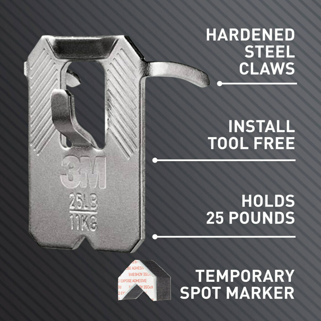 3M CLAW Drywall Picture Hanger Kit, Variety Pack with Spot Markers, Holds Up To 45 lbs