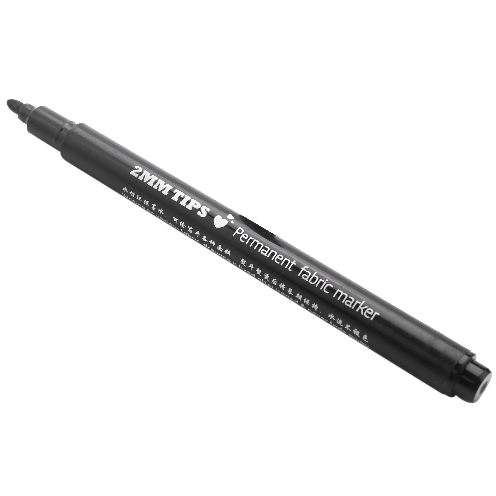 5 x Fabric Marker Permanent Colors for DIY Textile Clothes T-Shirt Shoes Black