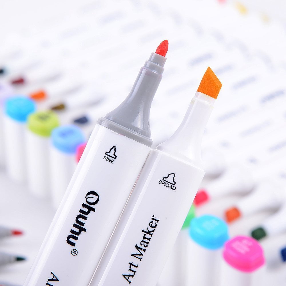 Ohuhu 60 Colors Dual Tips Permanent Art Marker