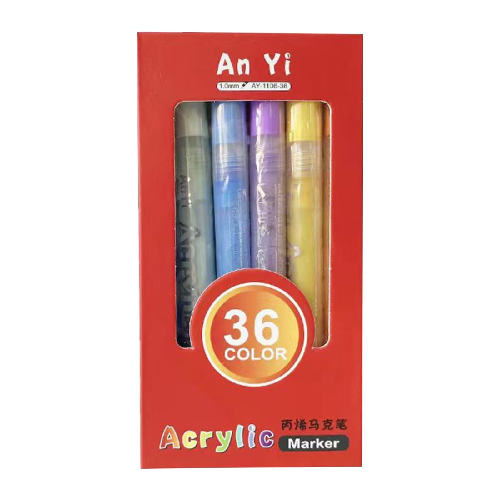 Christmas Savings Clearance! FELTREE 120ml Acrylic Marker Quick Drying Watercolor Pen Set Water-soluble Pigment Graffiti Art Painting Acrylic Pen, 5.2in