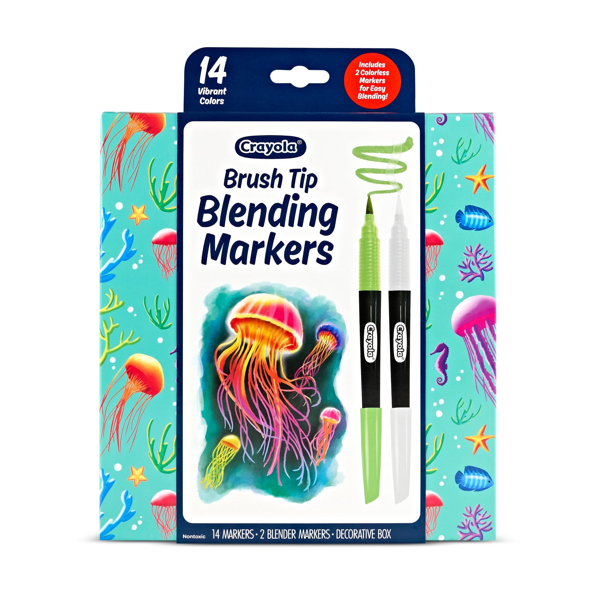 Crayola Blending Marker Set, 16 Count Markers, 2 Colorless Blenders, Adult Coloring Markers, Gifts for Teens & Adults