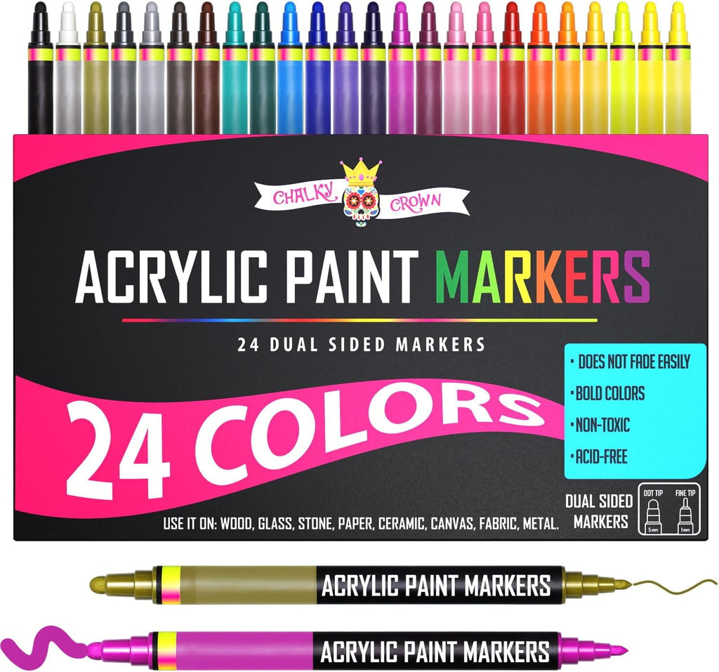 Chalky Crown Acrylic Markers 24 Pack