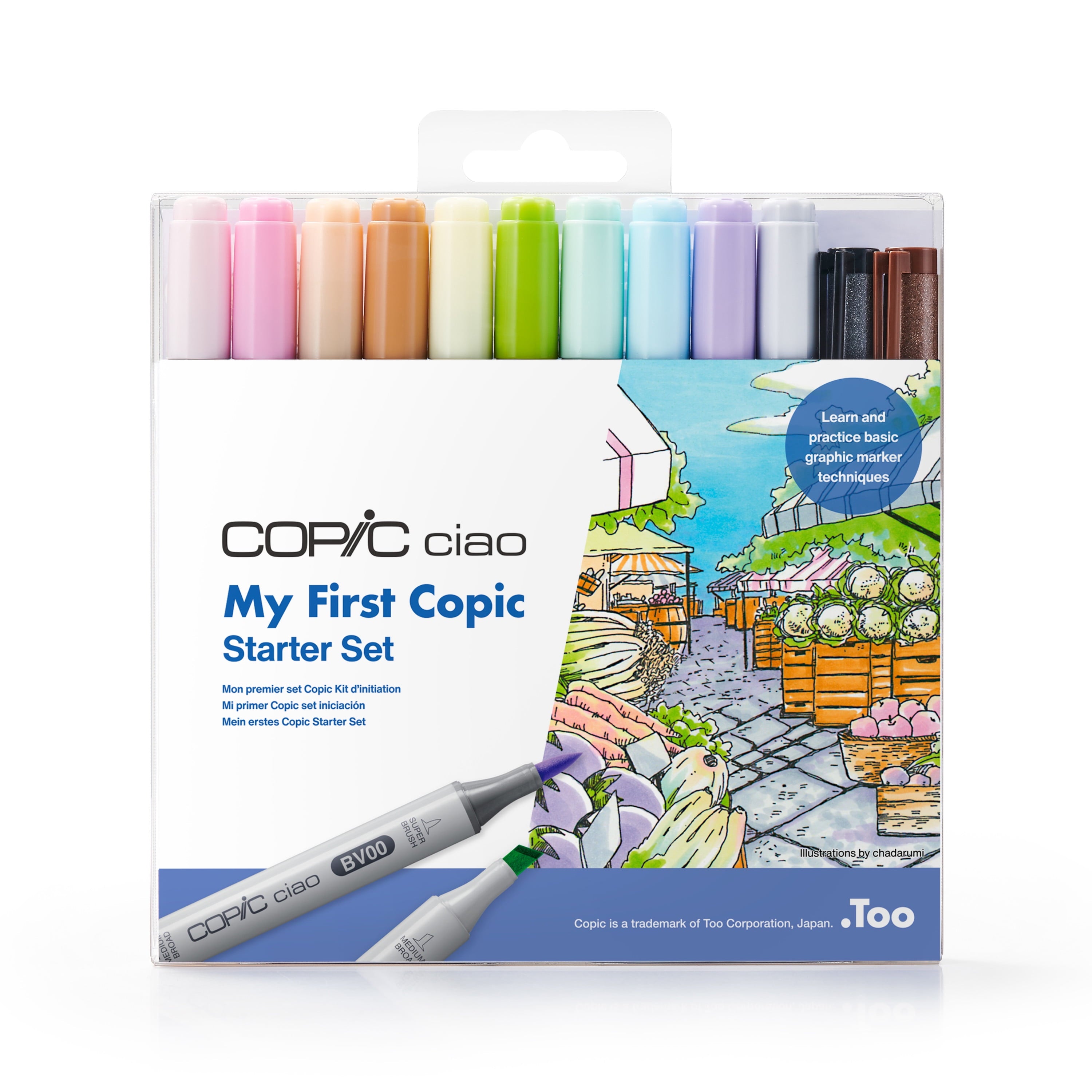 Copic COPIC Ciao Marker My First Copic Starter Set, 12-Piece Set