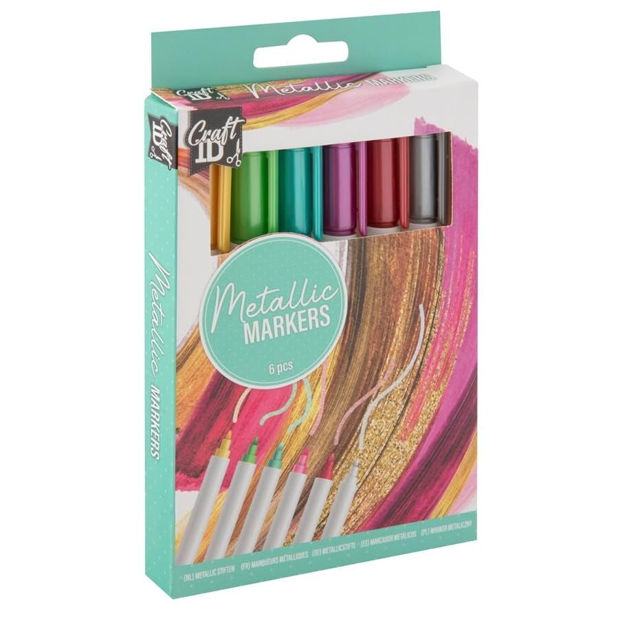 Craft ID - Metallic markers, 6 pcs - (K-CR5002/GE)