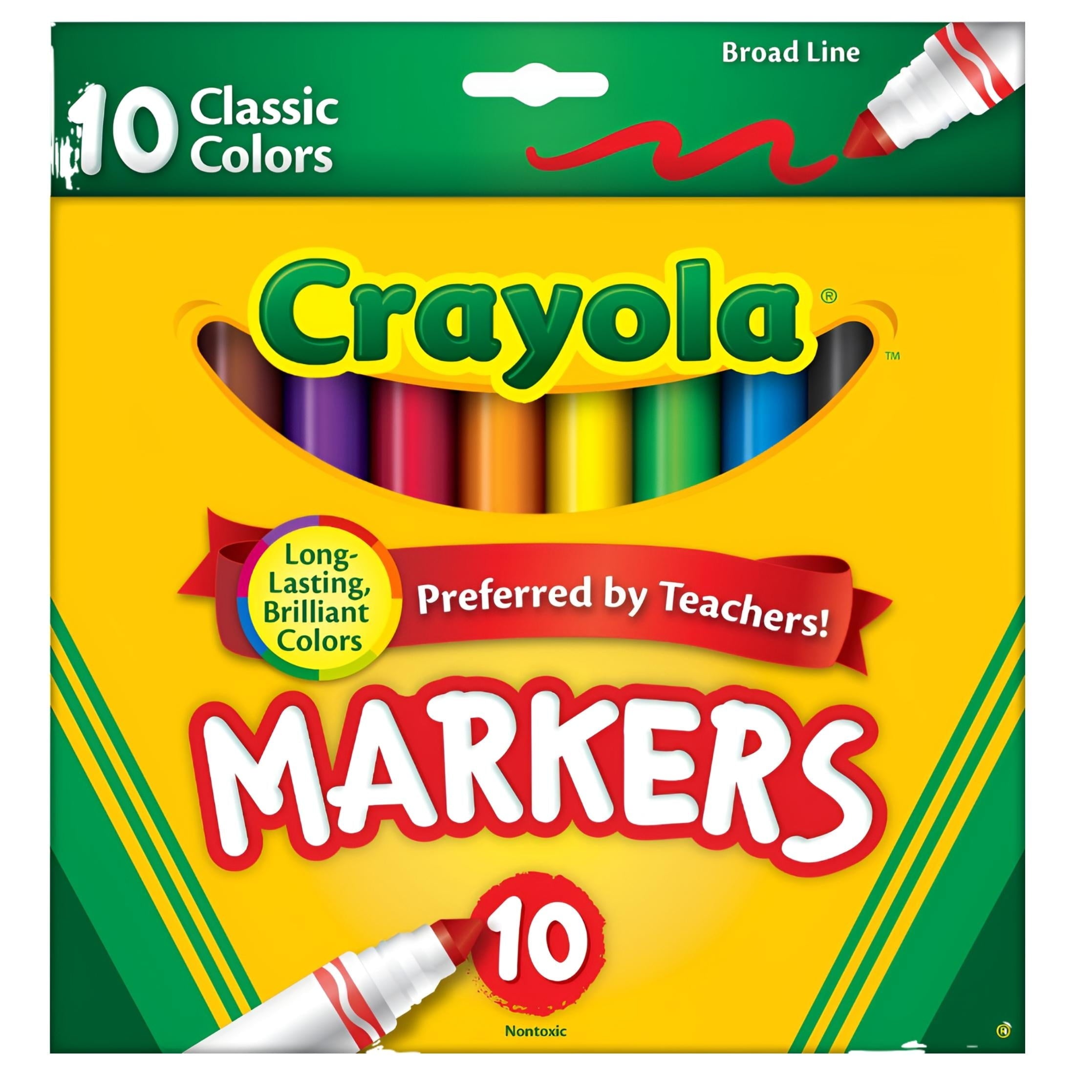 Crayola 10 Ct Classic Broad Line Markers(Discontinued by manufacturer)