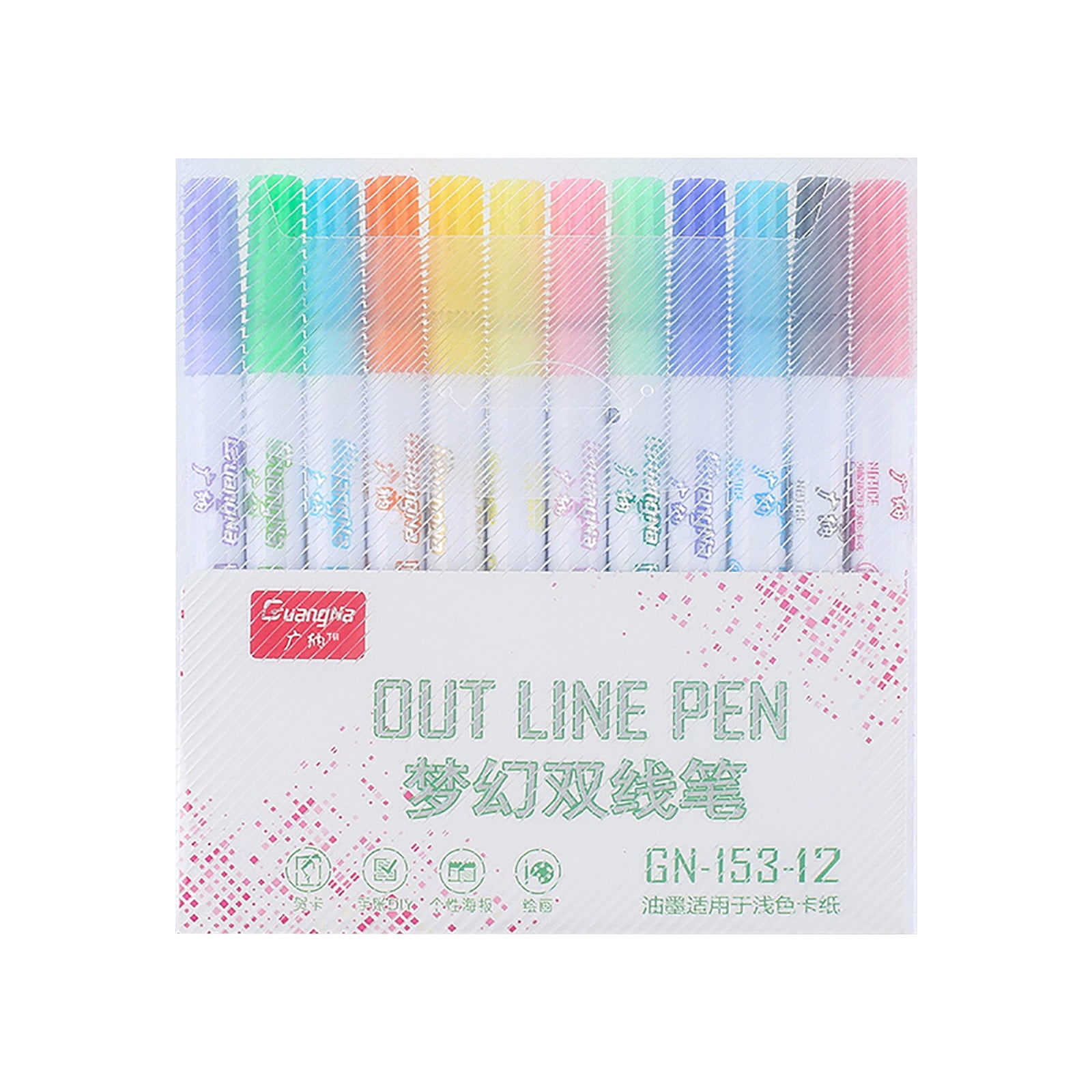 EARKITY Marker Pens, Watercolor Pen, 12 Colors Marker Washable Painting Pen, Paint Pen for Art Projects, Drawing, Rock Painting,Wood, Plastic, Metal, Canvas DIY Crafts