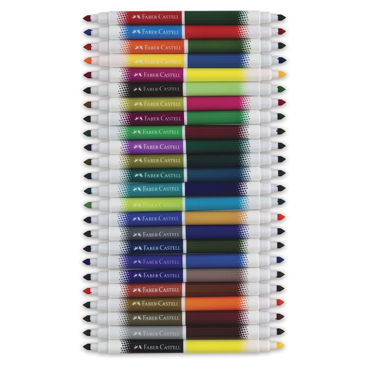 Faber-Castell DuoTip Washable Markers - Assorted Colors, Set of 24