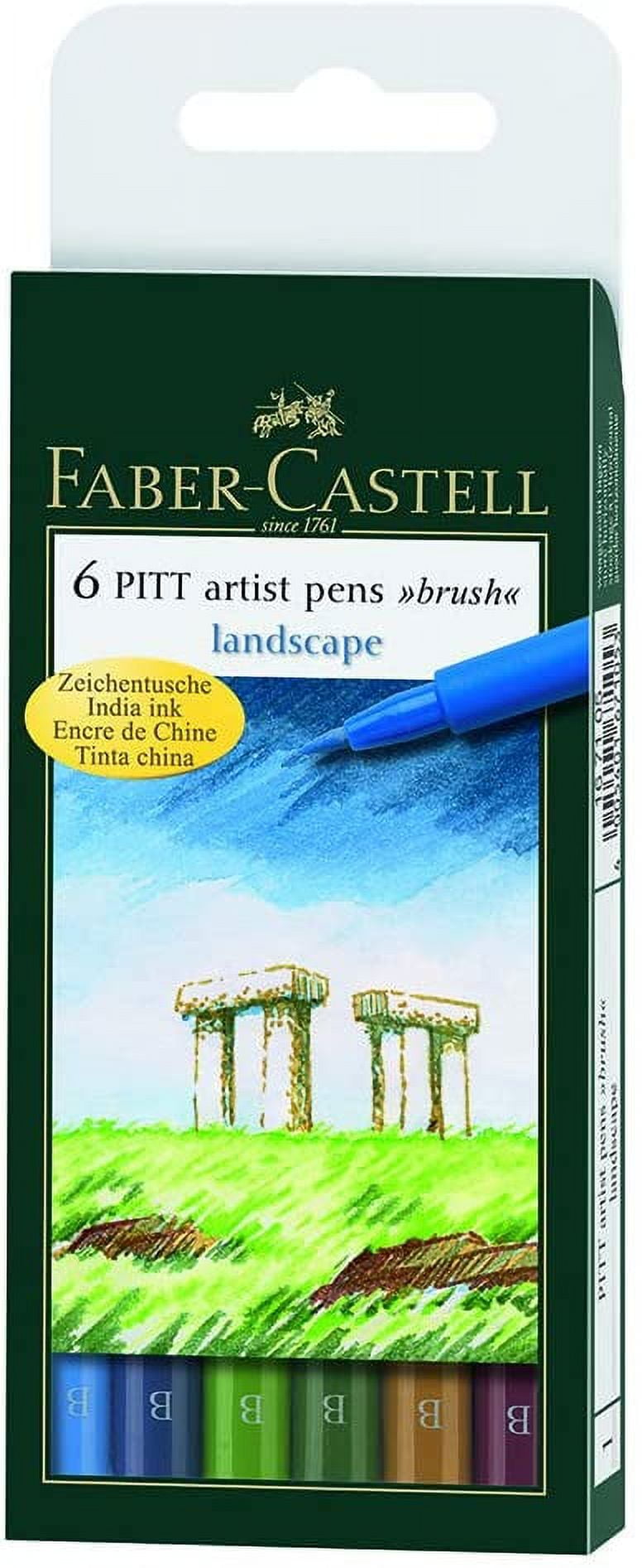 Faber-Castell – PITT Artist Color Brush – Wallet Set of 6 Landscape Markers