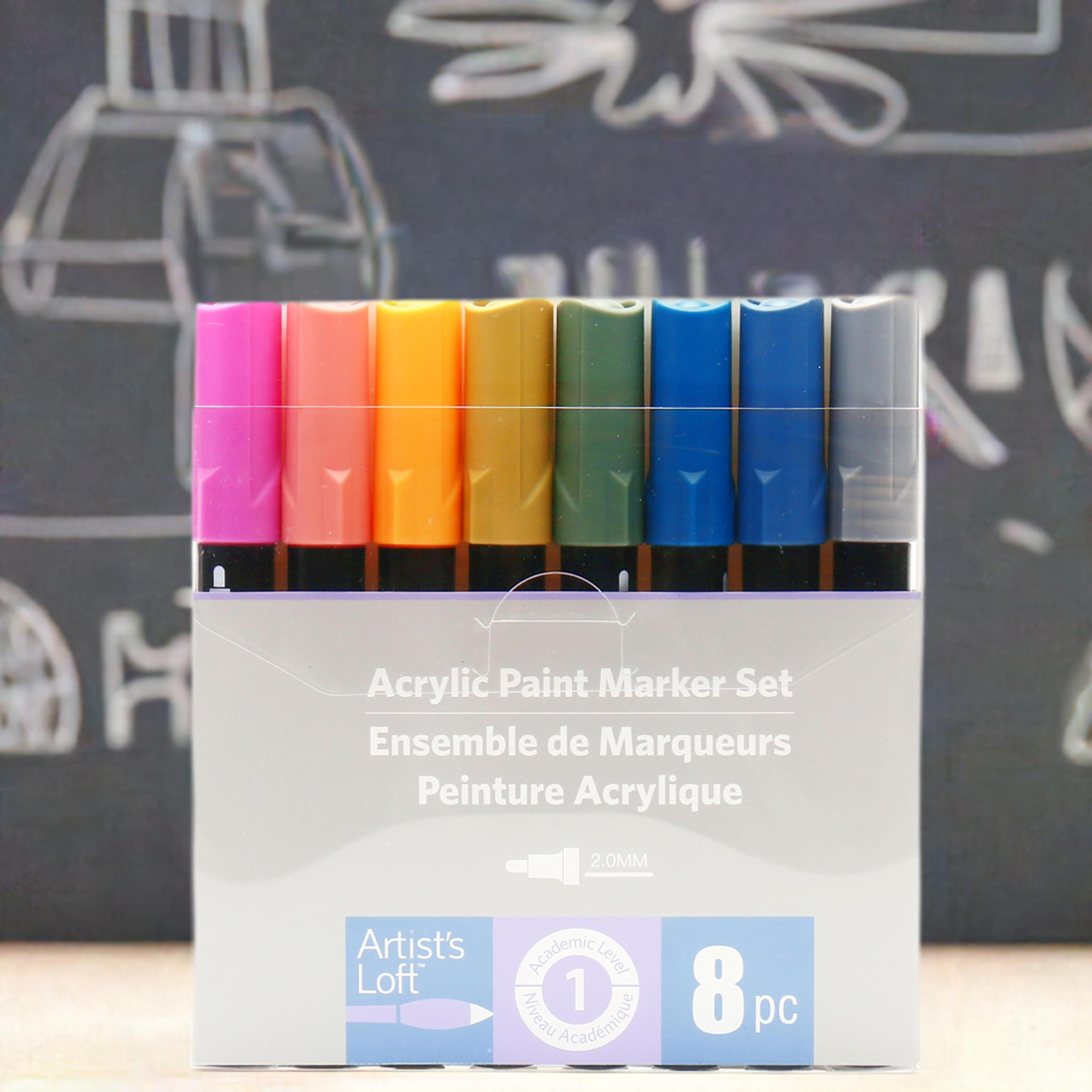 Fashion Assorted Colors Acrylic Paint Marker Set by Artist's Loft™ - 8 Markers