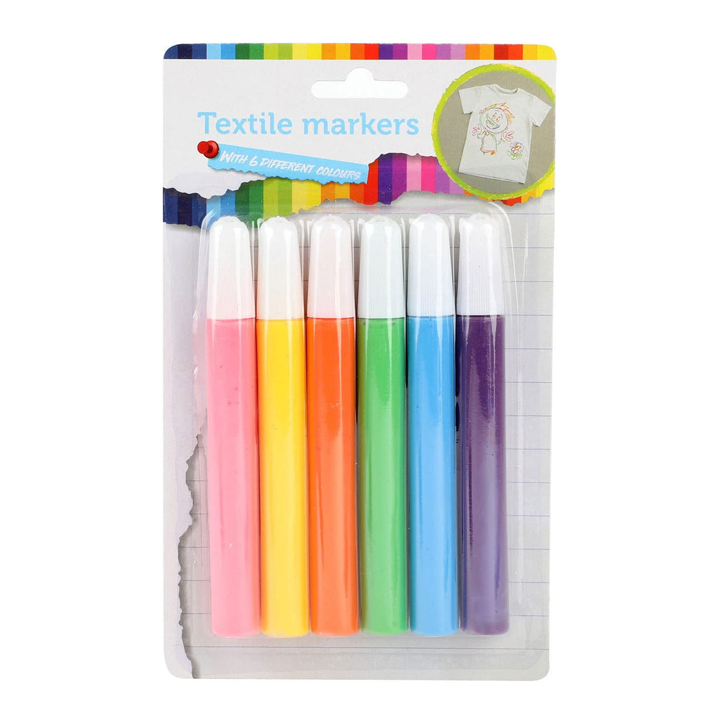 Jouetprive-Textile Markers Tropical, 6 Pieces