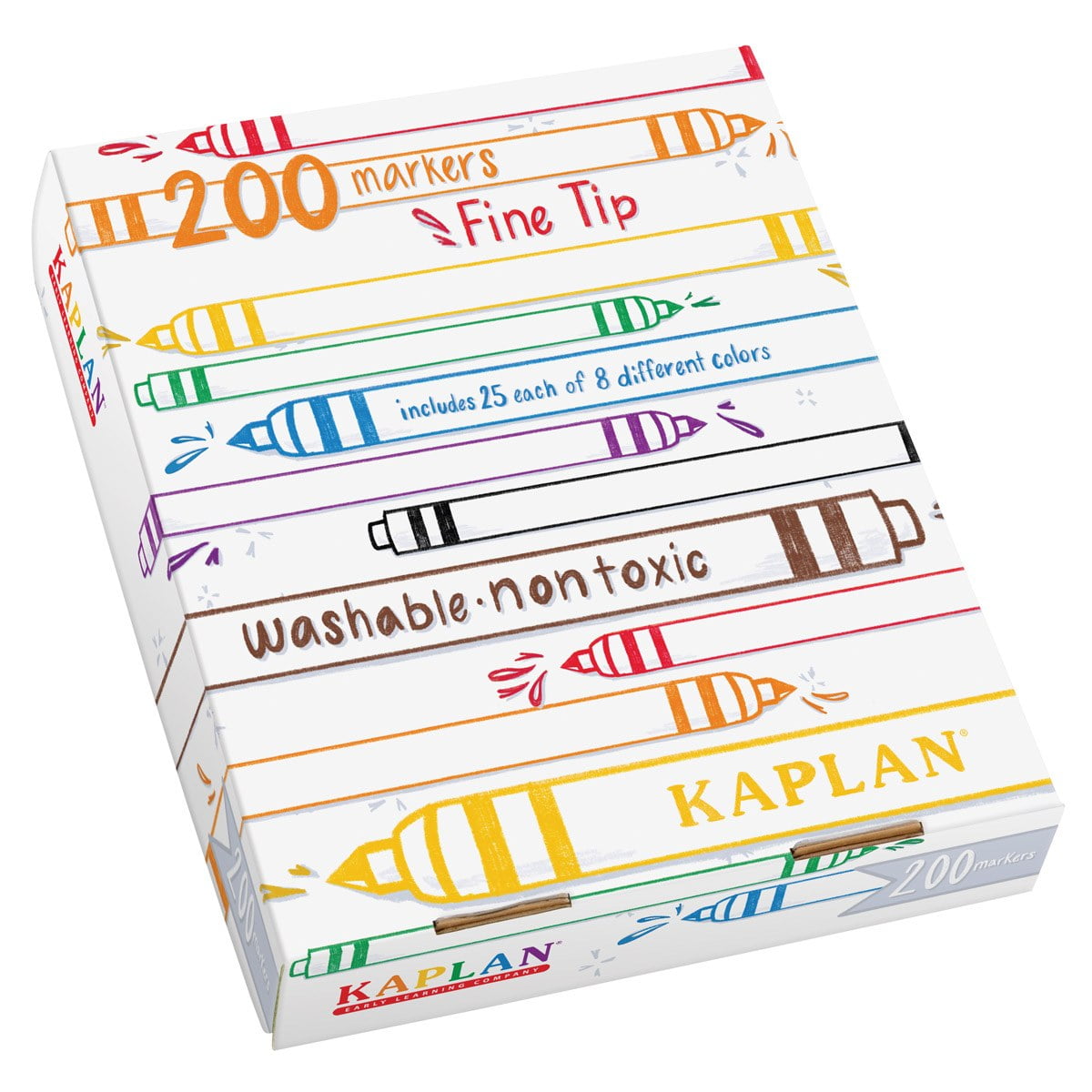 Kaplan Early Learning Company Washable Fine Tip Marker Class Pack - 200 Per Box