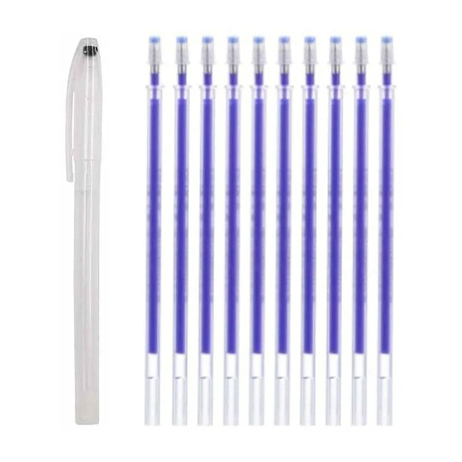 LKWLPD 4 Colors Heat Erasable Pens for Fabric Heat Erasable Fabric Marking Pens 0.5mm Fabric Markers for Sewing Assorted Colors Embroidery Pen for Quilting Sewing DIY Dressmaking Accessories