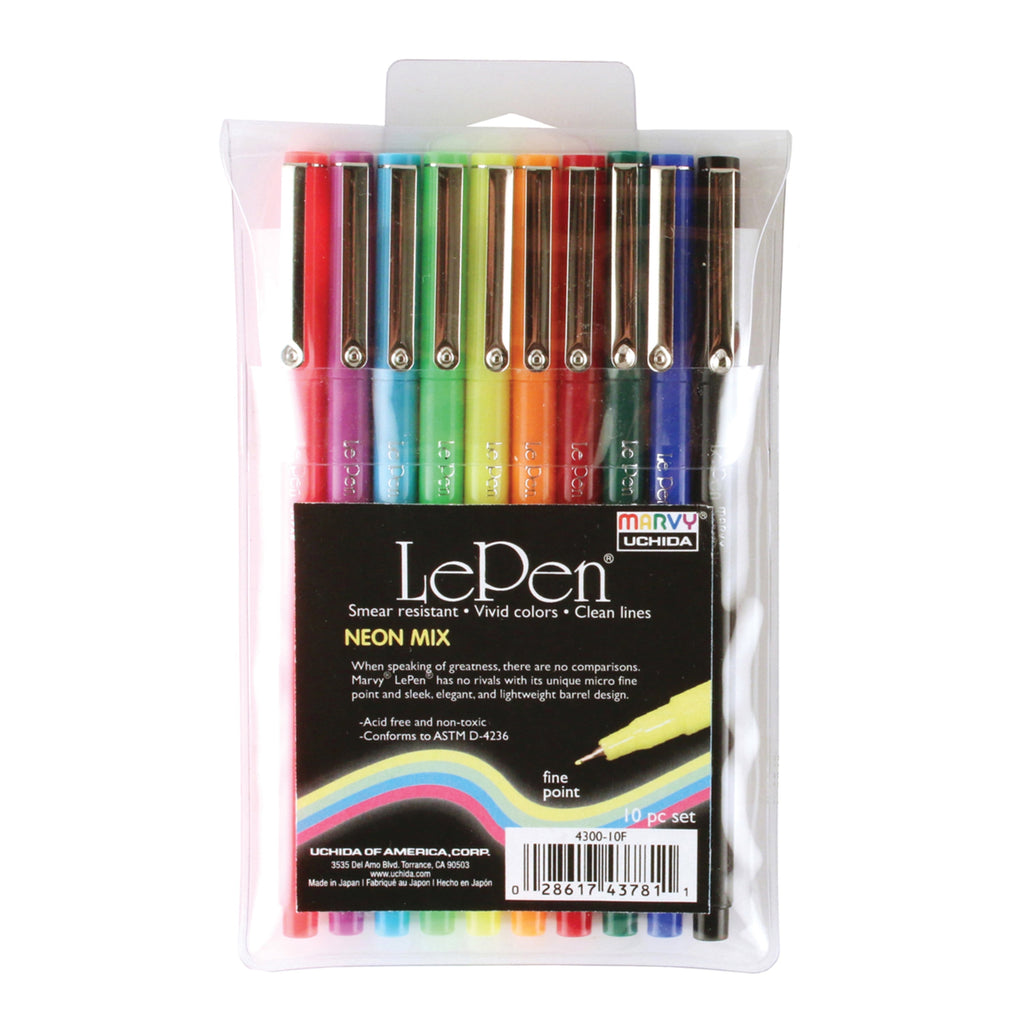 LE PEN 10 PIECE NEON SET