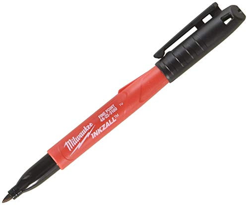 Milwaukee 48-22-3100 Inkzall Jobsite Fine Point Black Permanent Marker Pack of 48