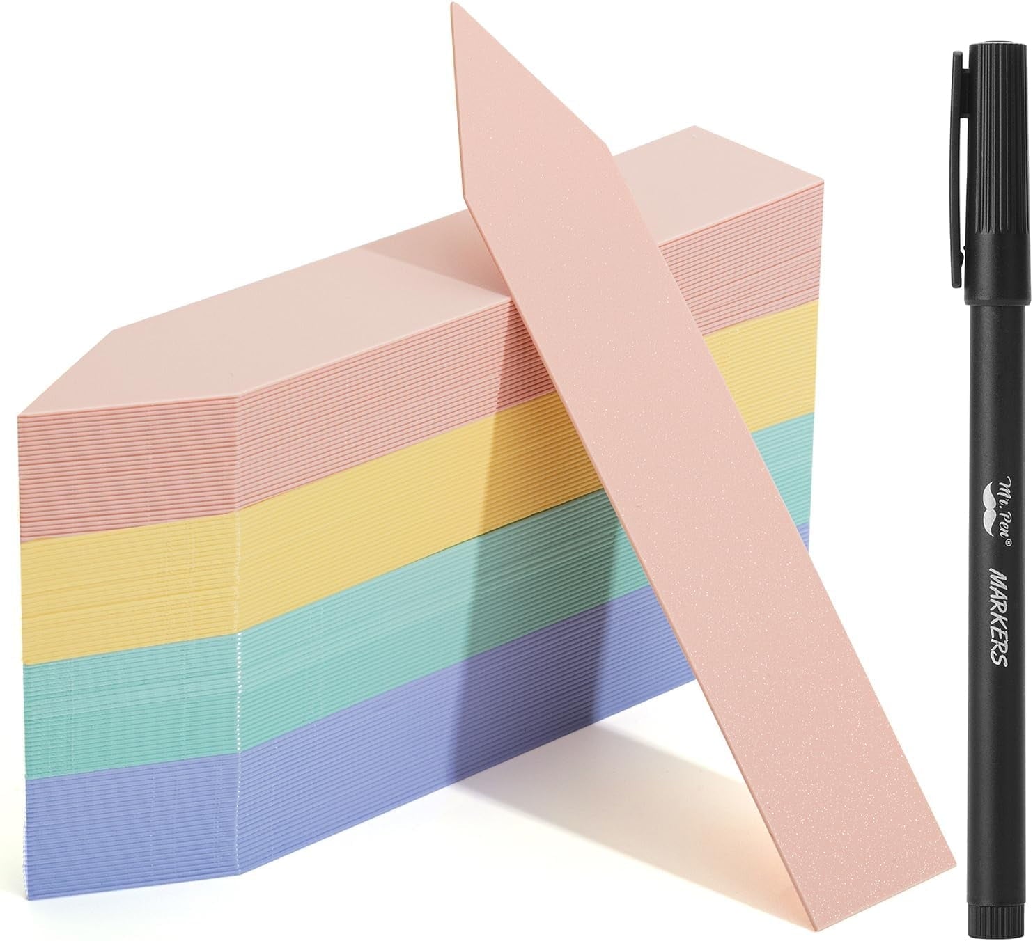 Mr. Pen- Plastic Plant Labels, 100 Pcs, 4“, Pastel Colors Plant Markers, Plant Tags, Garden Labels, Garden Markers, Plant Labels for Outdoor Garden Waterproof, Planting Sticks for Seeds