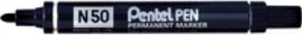 New, Pentel N50 Permanent Marker Bullet Tip 1.5-2mm Line Black Ref N50-A [Pack 12]
