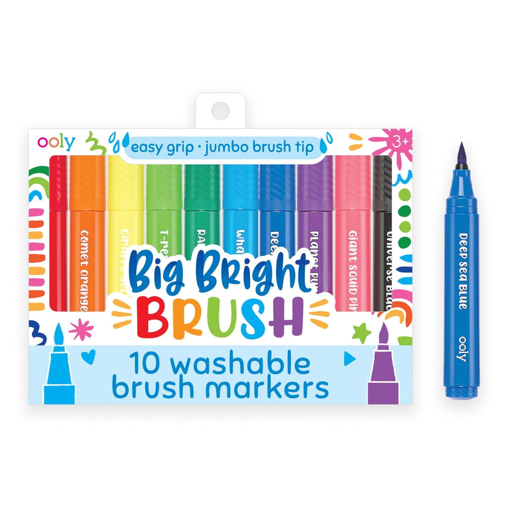 OOLY Mighty Mega Washable Markers with Jumbo Grip for Small Hands, 8 count
