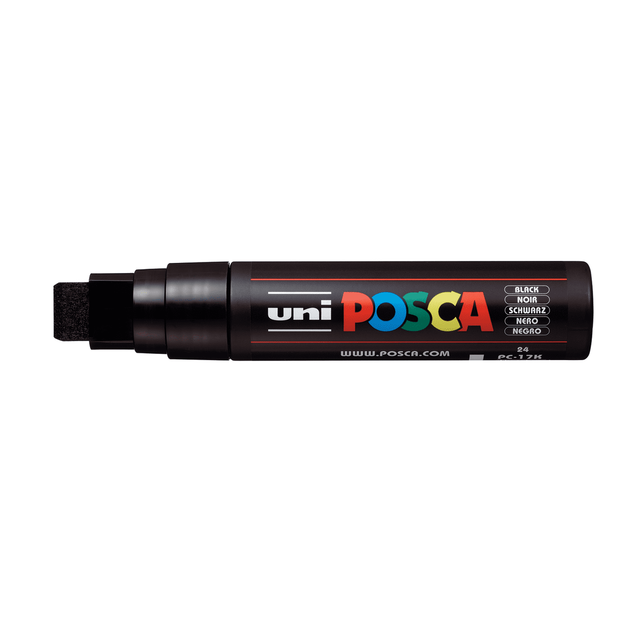 POSCA Paint Marker, PC-17K Extra Broad Rectangular Chisel, Black