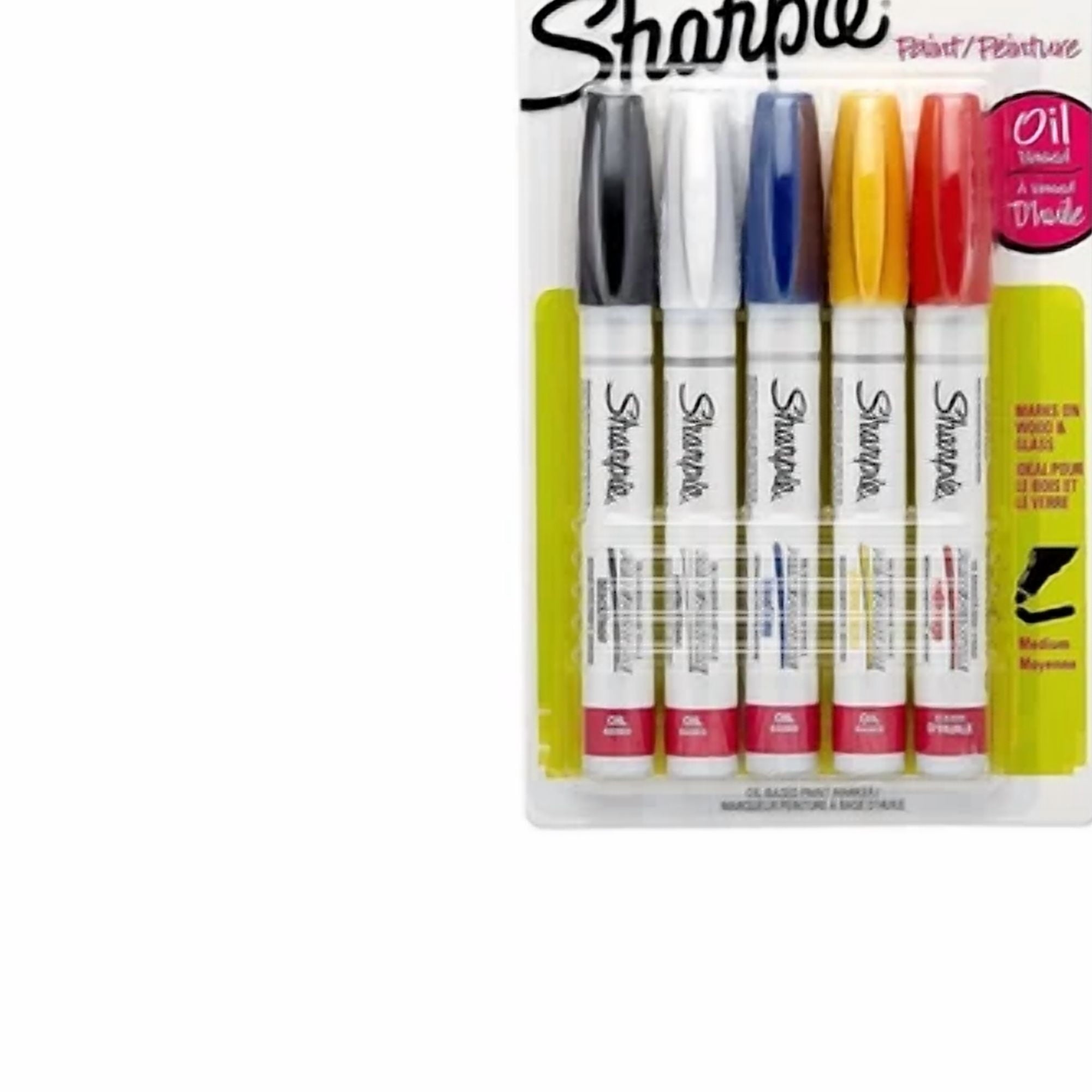 Paint Sharpie Oil Base Medium Point 5/Pk Ast 34971Pp