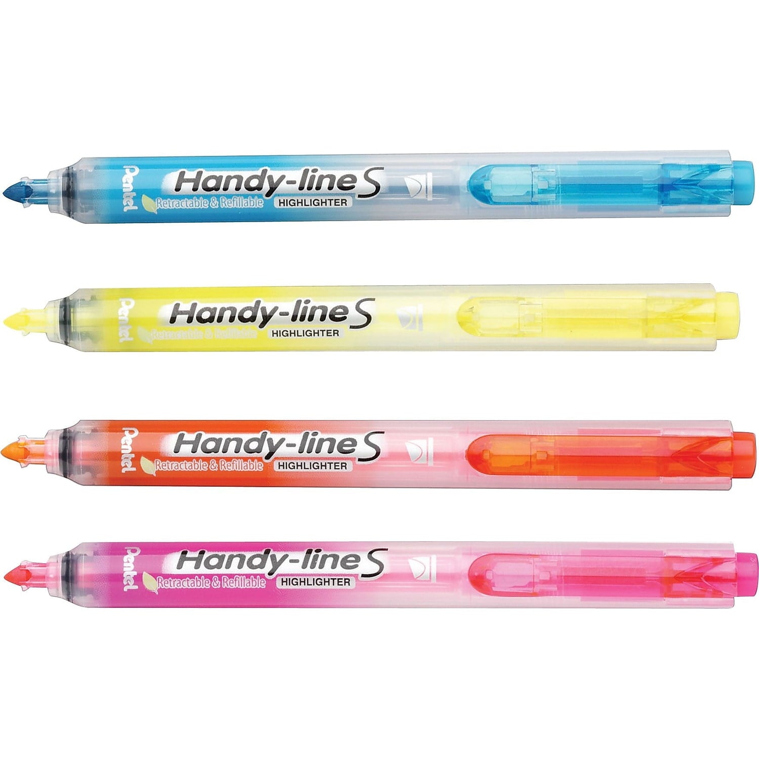 Pentel Recycled Handy-Lines Slim Retractable Highlighters 698067