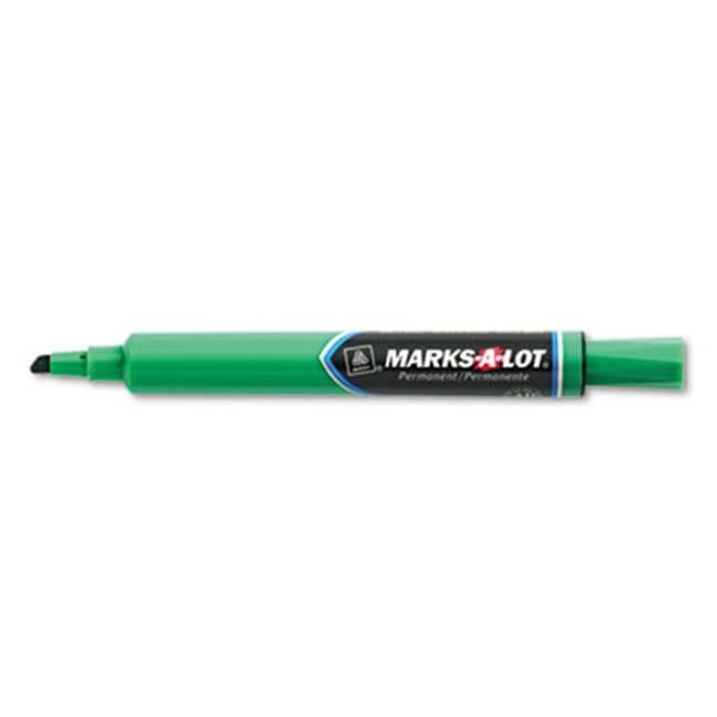 Permanent Marker Large Chisel Tip Green Dozen - Green