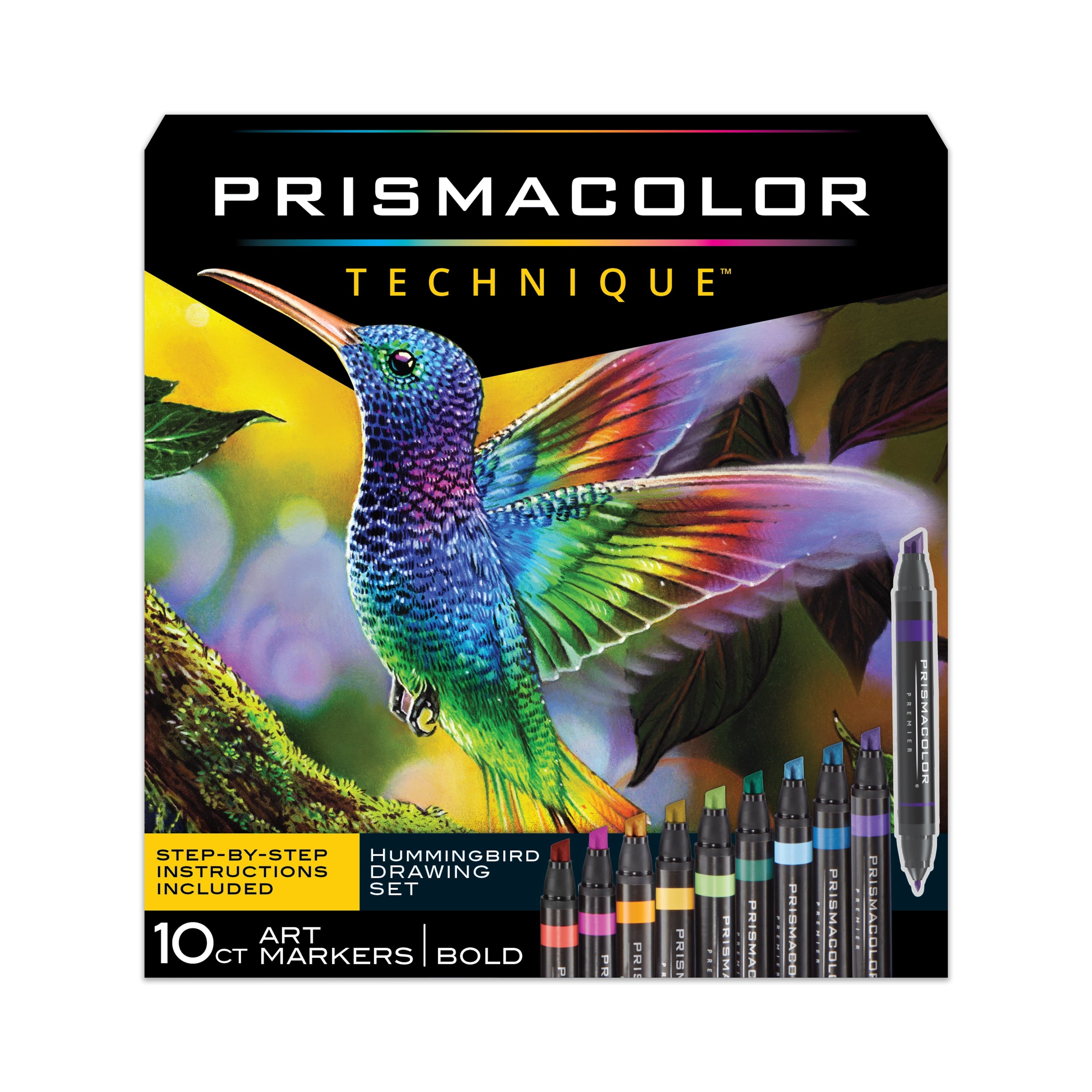 Prismacolor Technique Double-Ended Art Markers, Drawing Tutorials, Assorted Colors, 10 Count