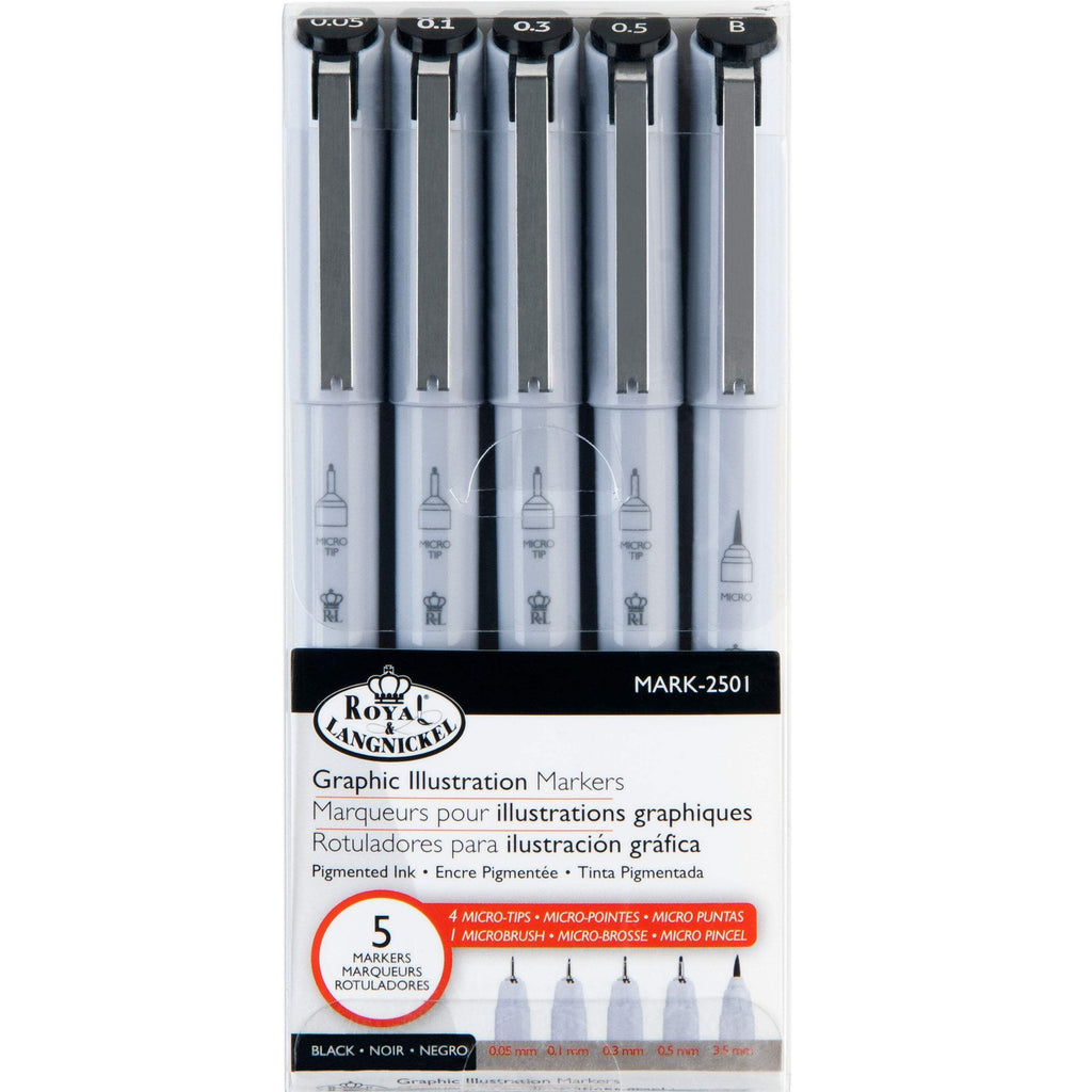 Royal & Langnickel 5pc Graphic Illustration Markers