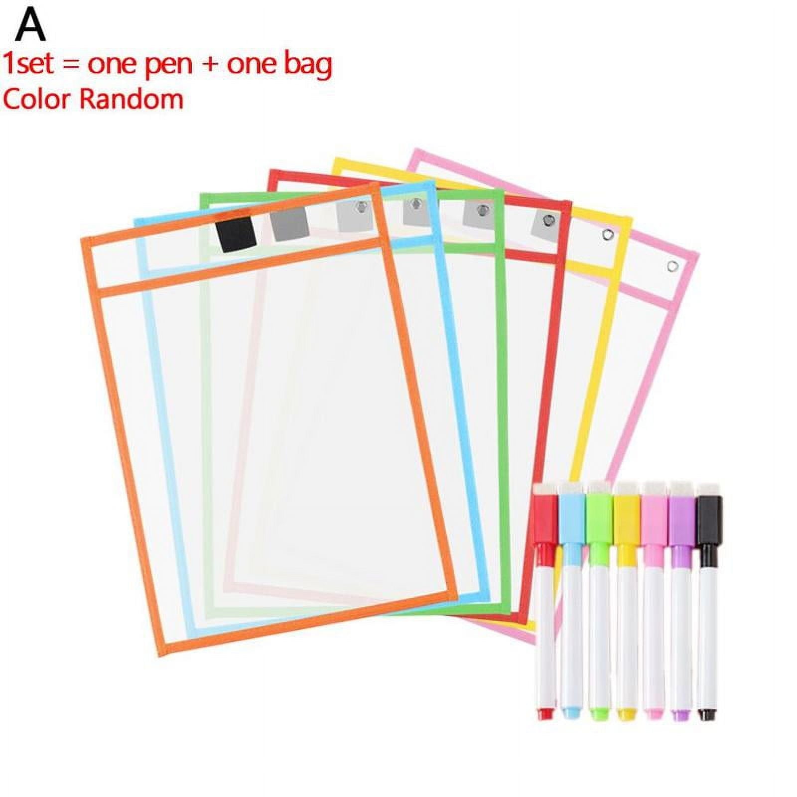 SHIBUN Dry Erase Marker with Dry Wipe Bag, Random Color