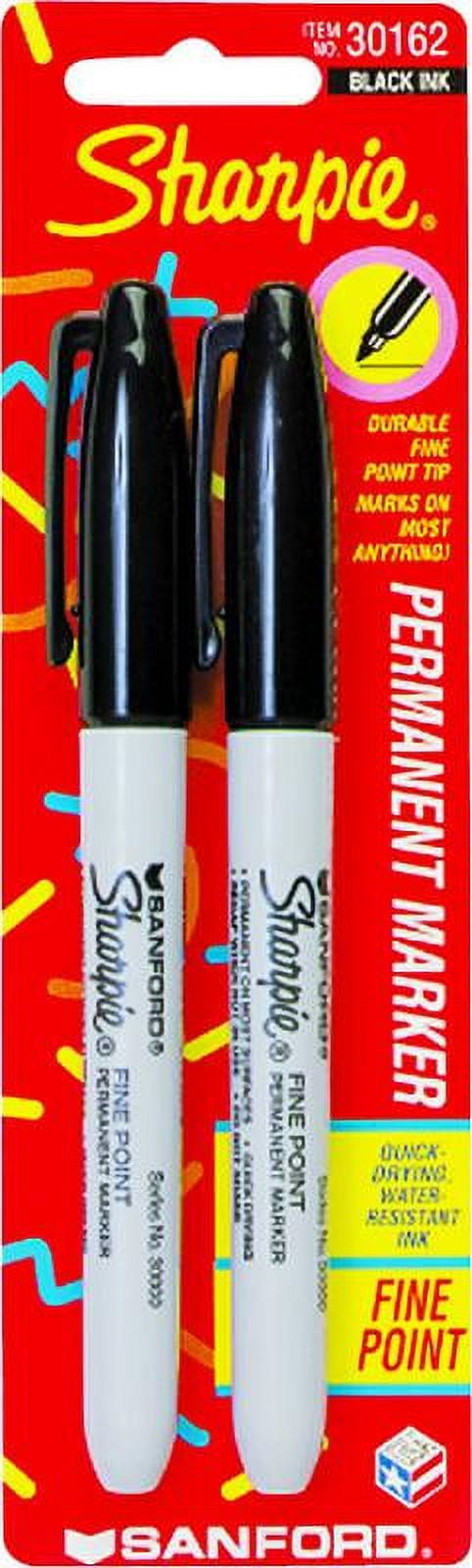 Sanford 30162PP Sharpie Fine Point Black Permanent Marker Pack Of 2,1 Each