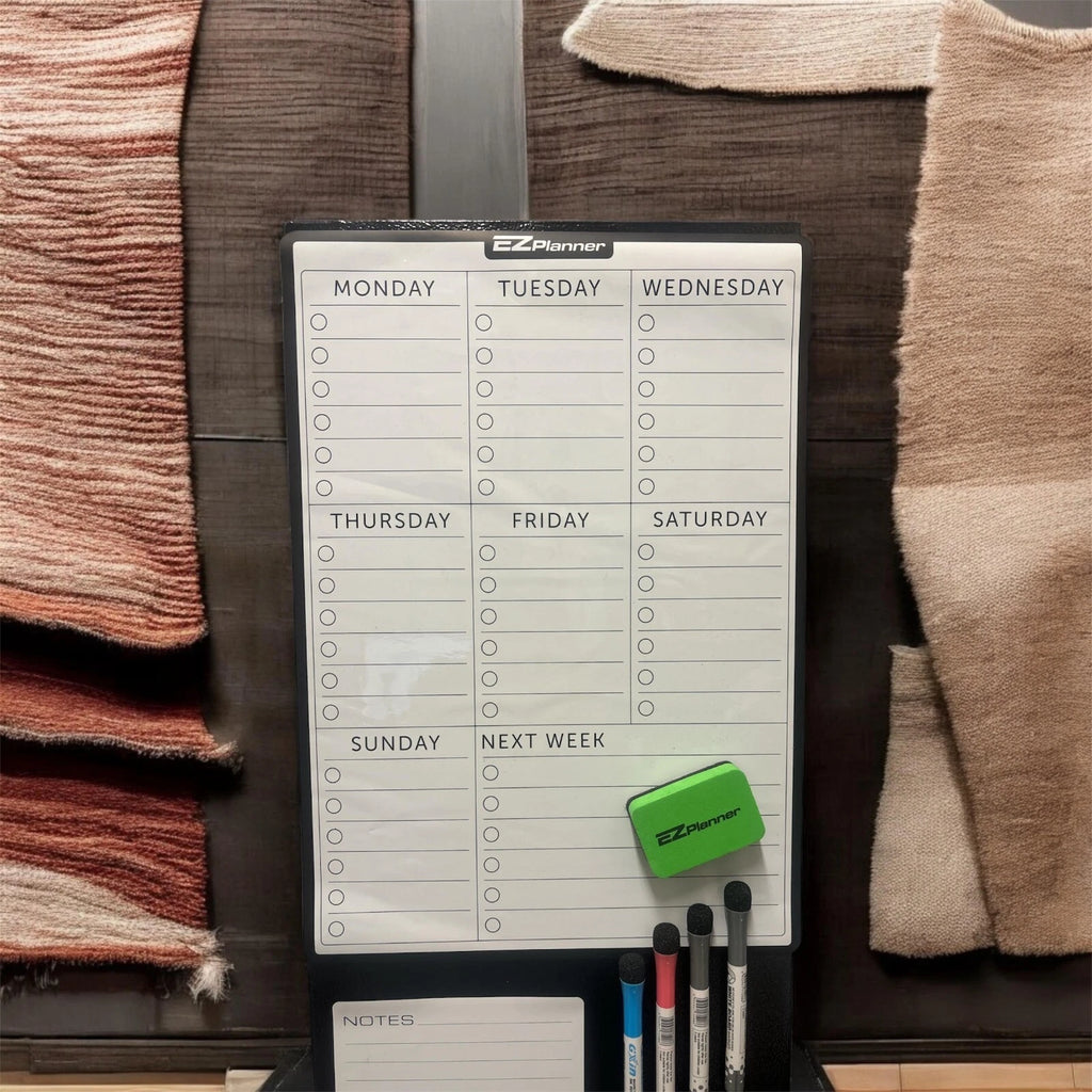 Set Weekly Magnetic Calendars For Fridge W/ Dry Erase Markers 16.5X12 Inch