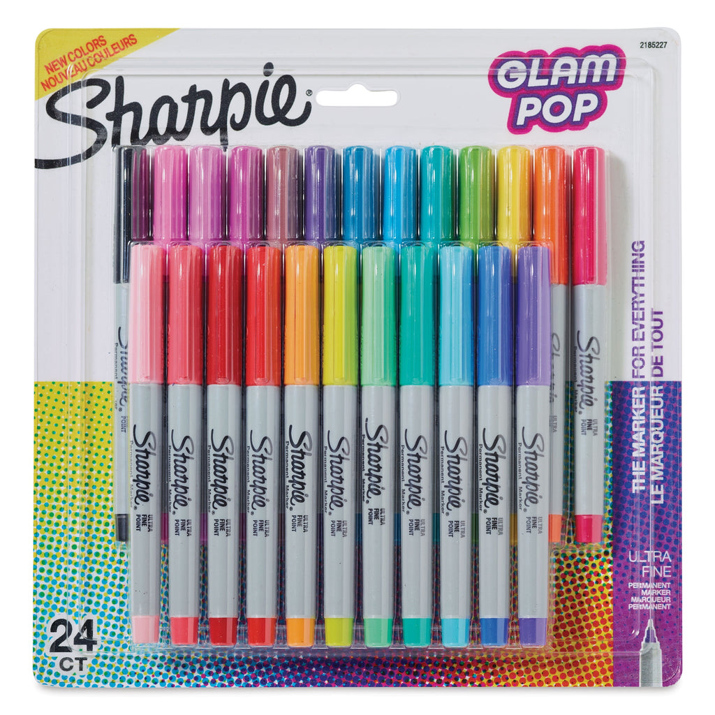 Sharpie Ultra Fine Tip Permanent Marker Glam Pop Assortment 24/Pack 1949558