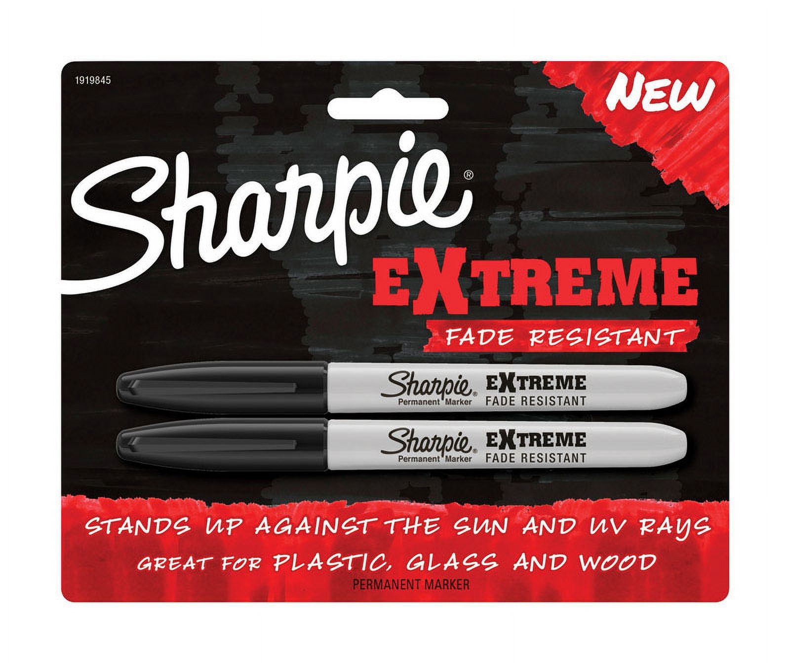 Sharpie Extreme Permanent Markers, Fine Point, Black, 2 Count