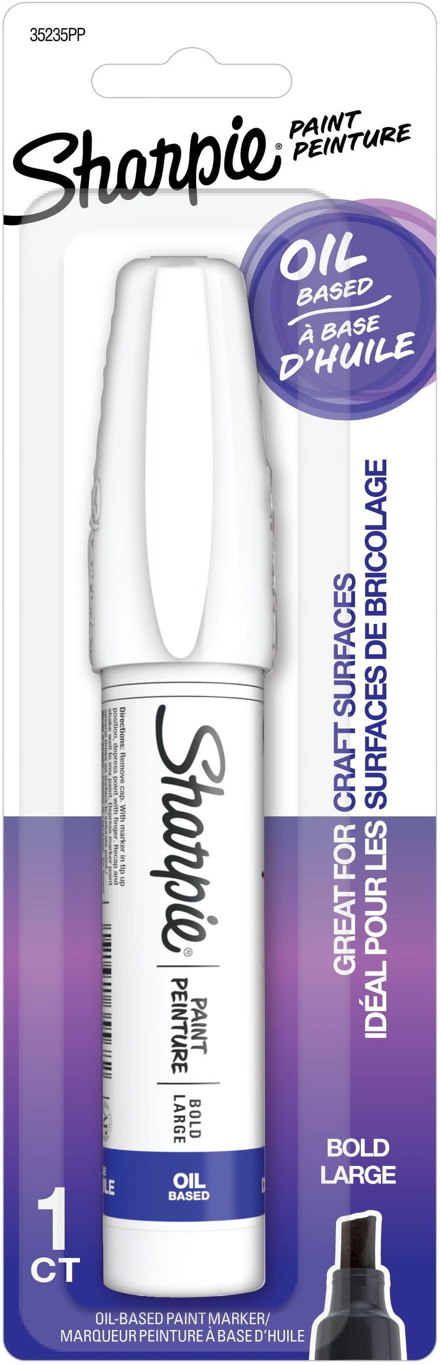 Sharpie Oil-Based Paint Marker, Bold Point, White, 1 Count