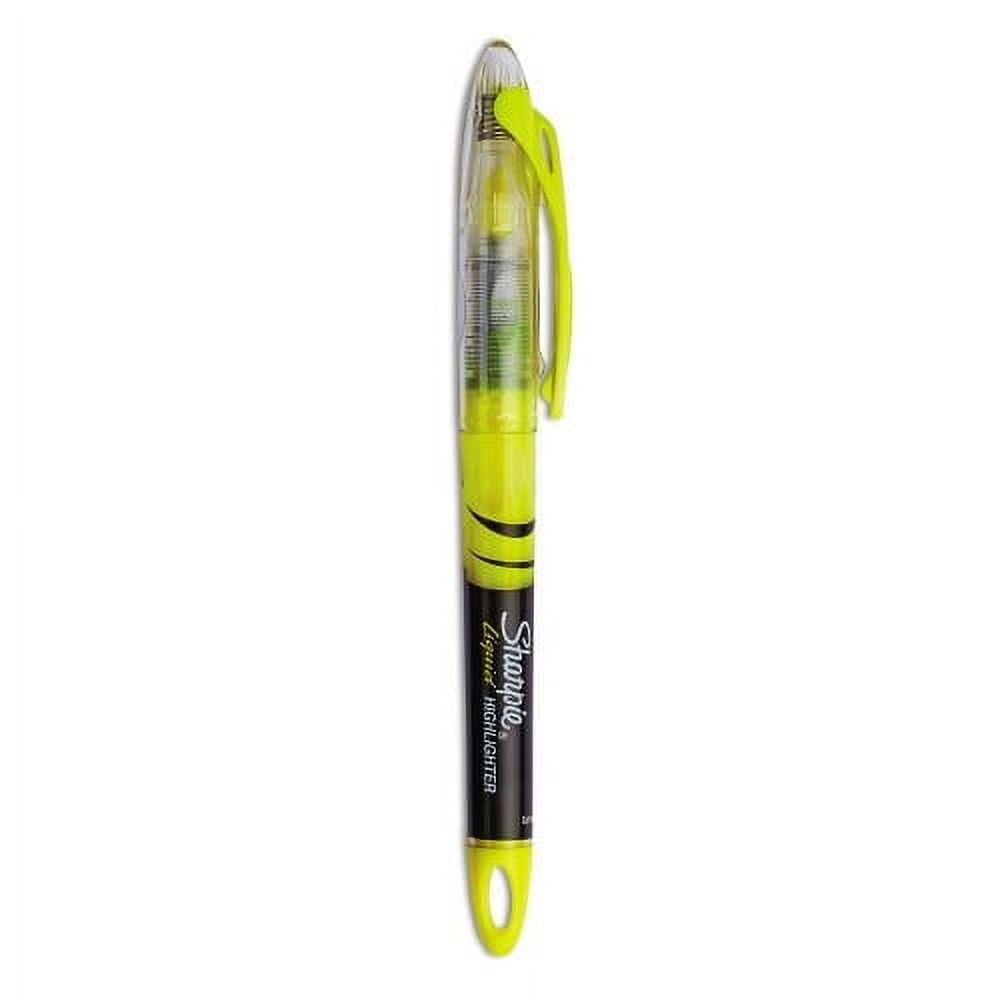 Sharpie Sharpie Liquid Pen Style Highlighters, Chisel Tip, Fluorescent Yellow, Dozen