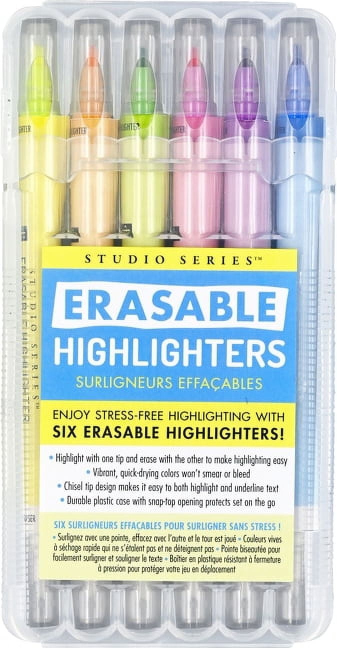 Studio Series Erasable Highlighters (Set of 6), (Hardcover)