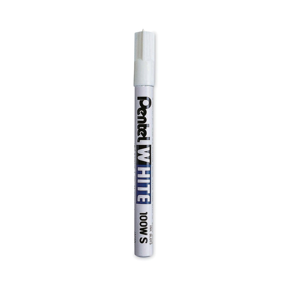 Pentel 100W-S Fine Bullet Tip Permanent Marker - White