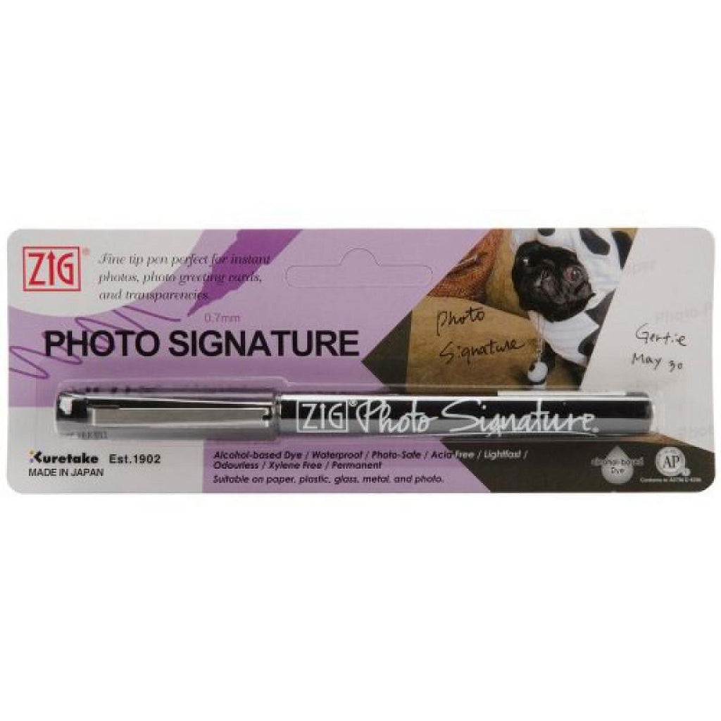 ZIG Photo Signature Marker, Carded, Fine Point, Black