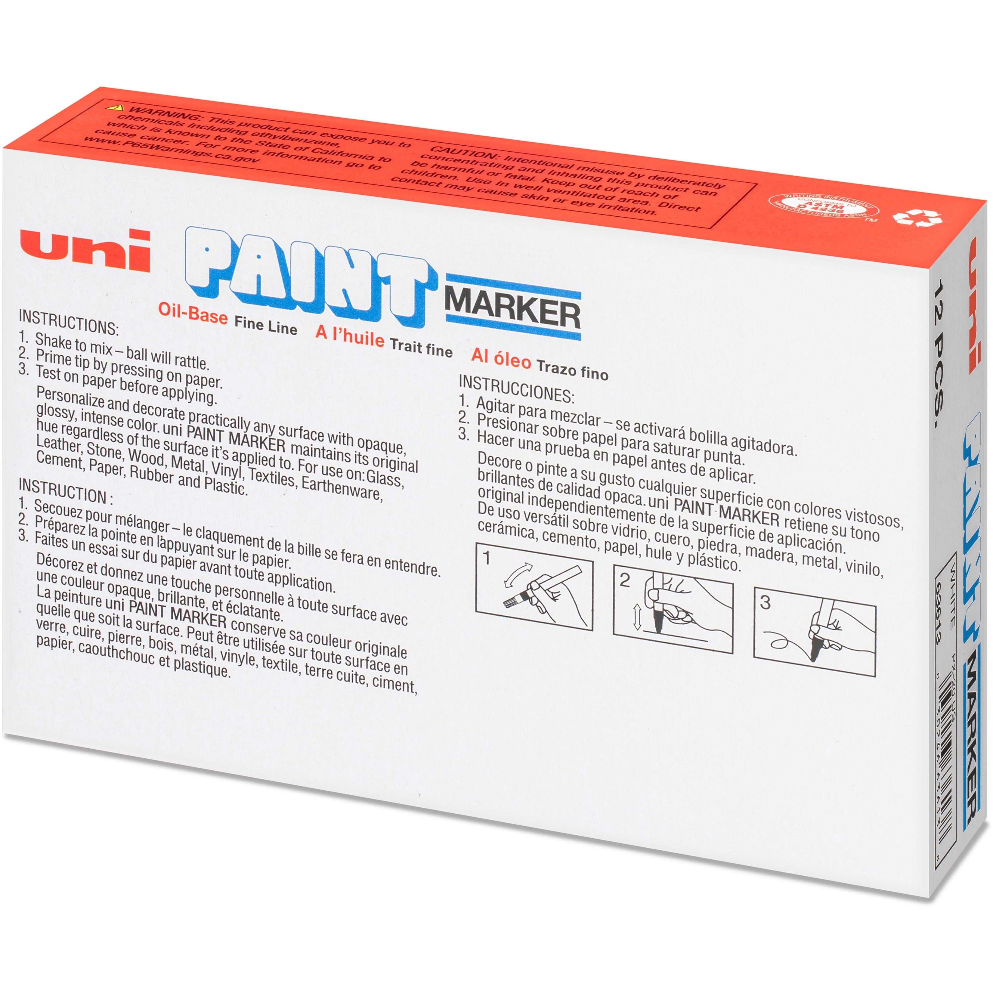 uni-ball, UBC63613DZ, Uni-Paint PX-20 Oil-Based Medium Point Marker, 12 / Dozen