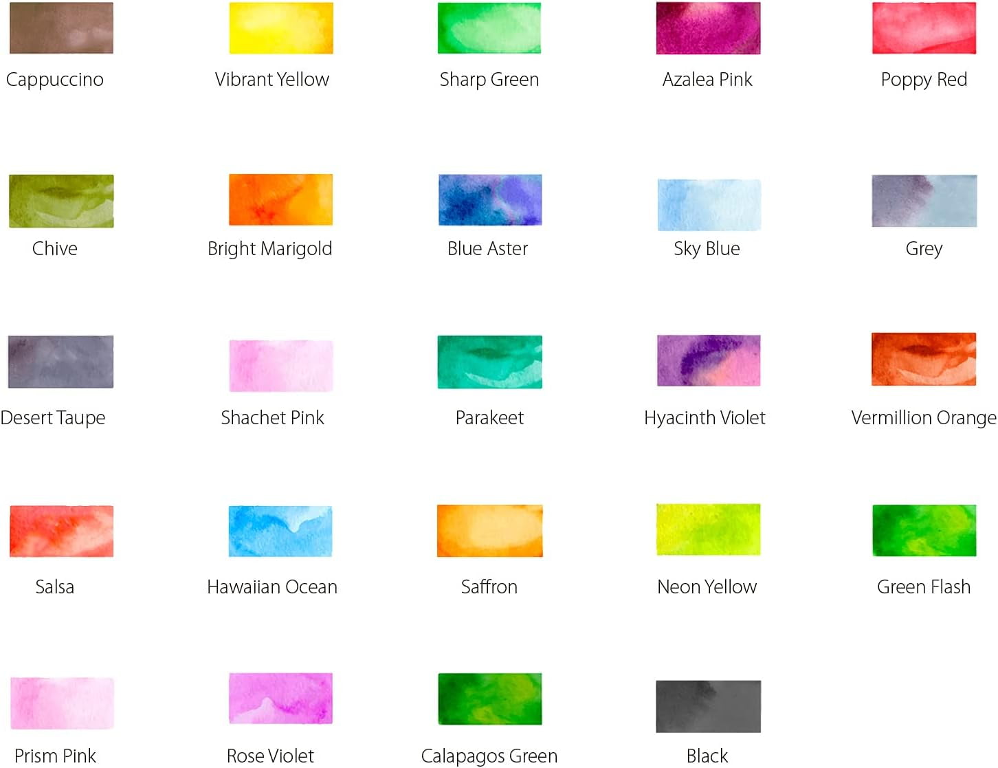 Ohuhu 24 Colors Professional Watercolor Brush Markers, Water-Based Drawing Pens with Blending Aqua Pen for Adult Coloring, Comic, Calligraphy