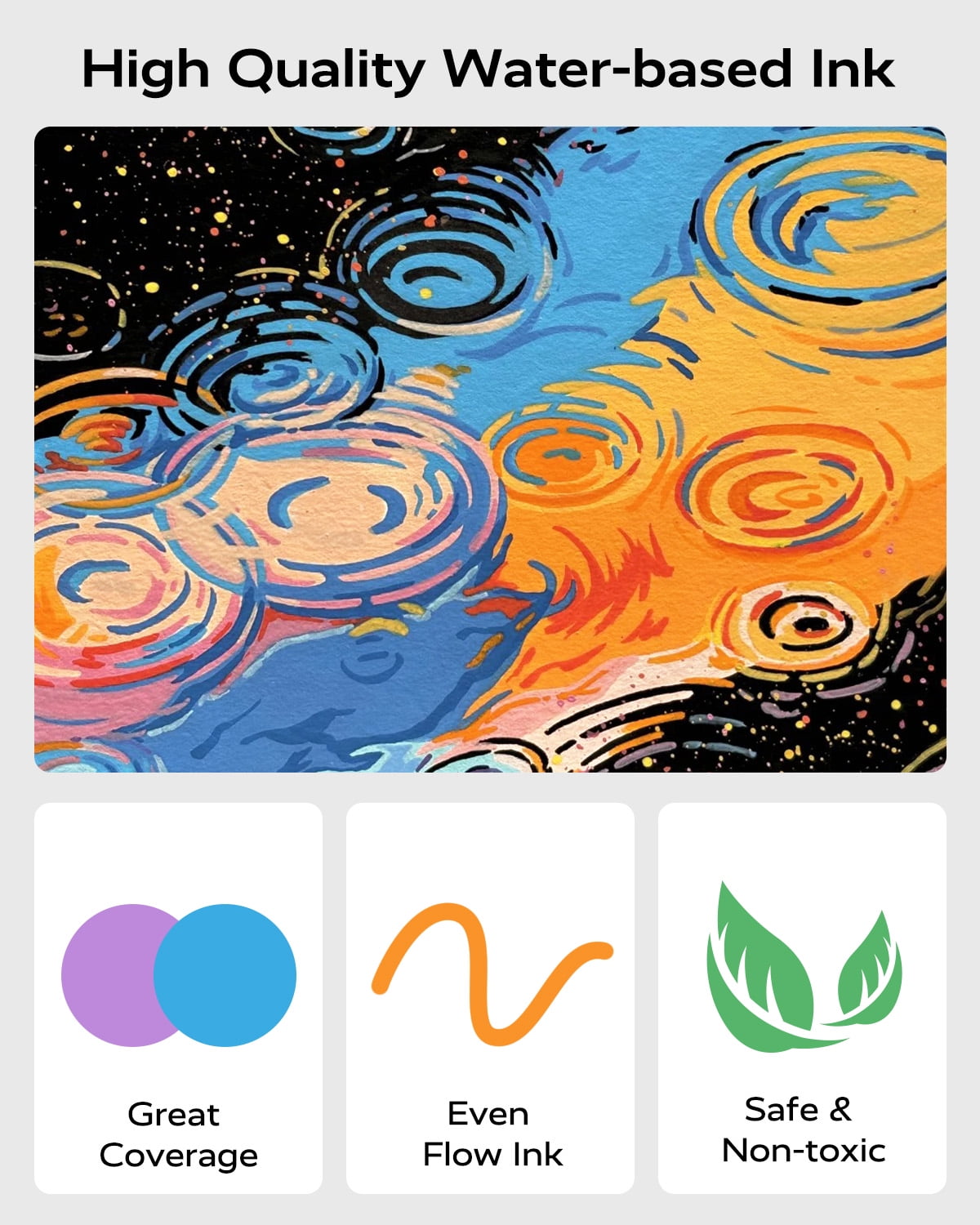 JusArt 48 Colors Markers, Dual Tip with Brush Tip and Fine Tip，for Rock, Wood, Egg, Canvas, Glass, Stone, Ceramic, DIY Crafts Professional Art Supplies