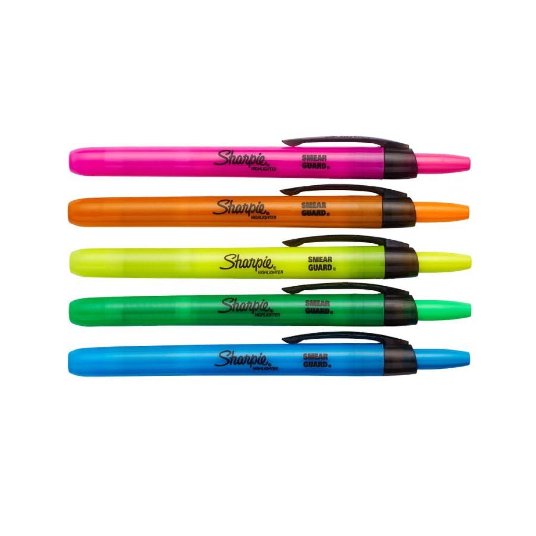 Sharpie® Accent® Retractable Highlighters, Assorted Colors, Pack Of 5