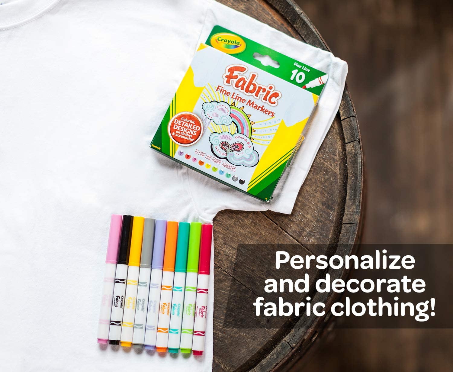 Crayola 10 count Fine Line Fabric Markers