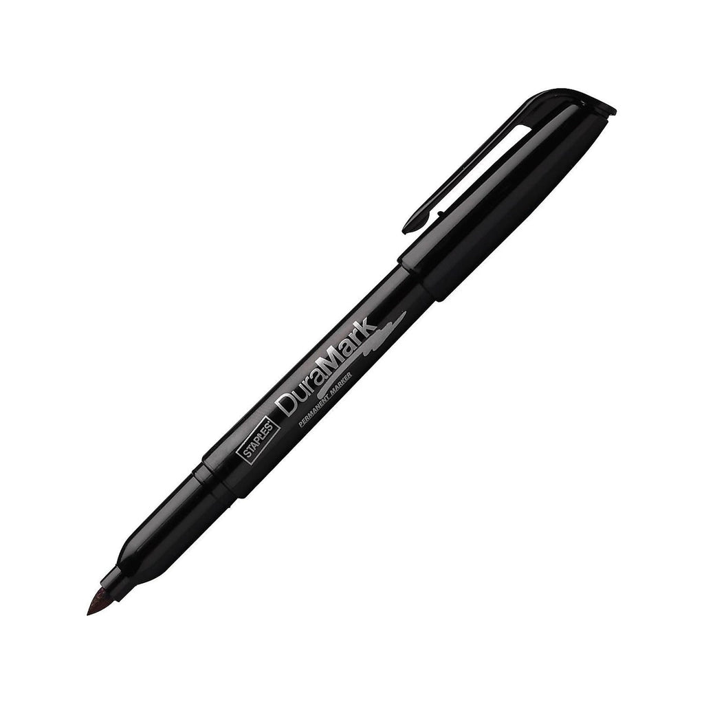Staples DuraMark Permanent Markers Fine Point Black 12/Pack (20468-CC) 910000