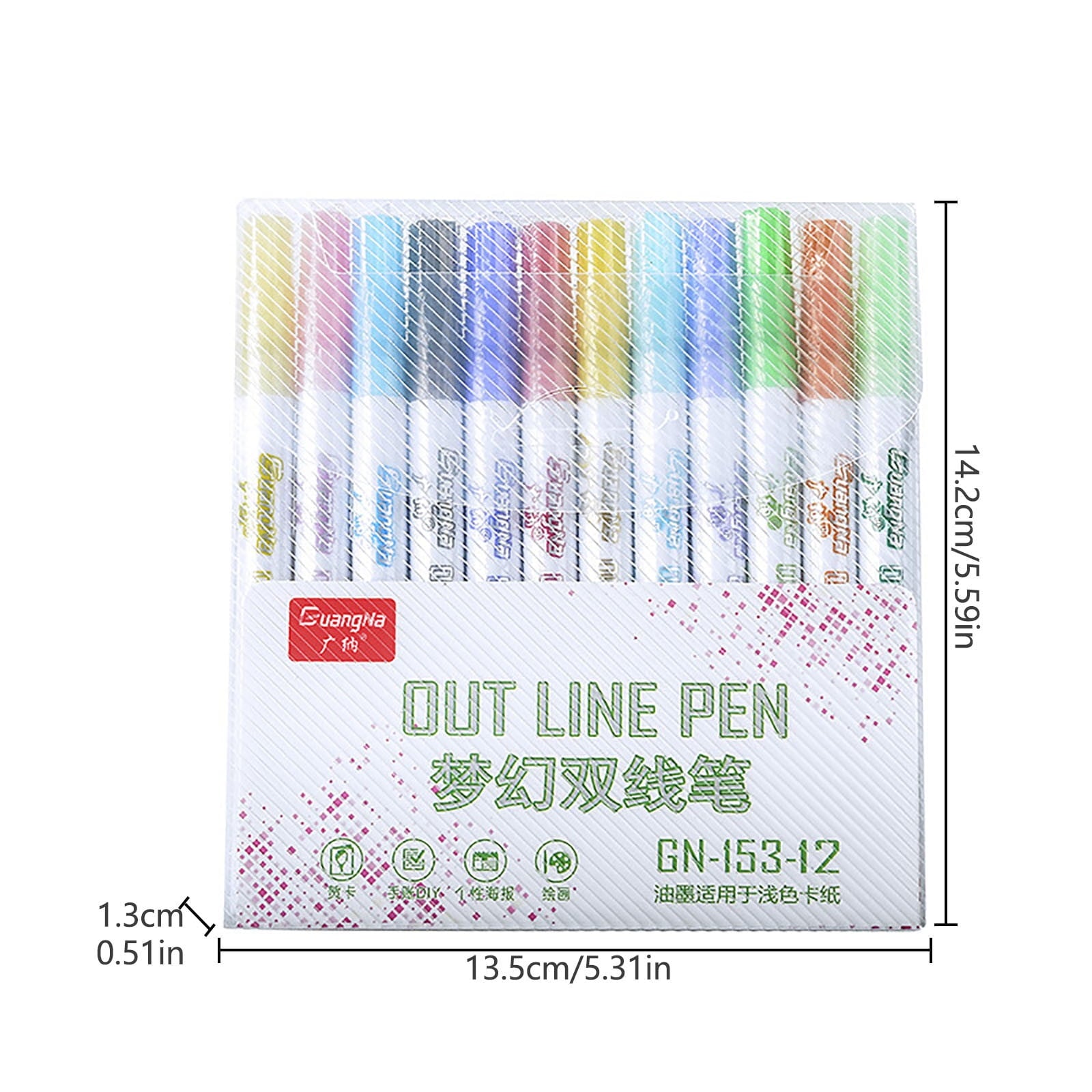 EARKITY Marker Pens, Watercolor Pen, 12 Colors Marker Washable Painting Pen, Paint Pen for Art Projects, Drawing, Rock Painting,Wood, Plastic, Metal, Canvas DIY Crafts