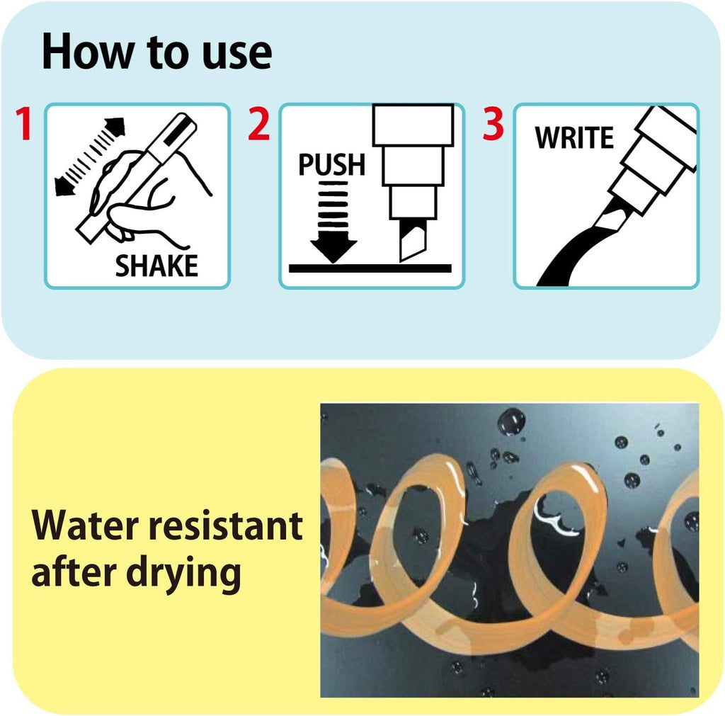 Zig 6mm Waterproof Marker Set