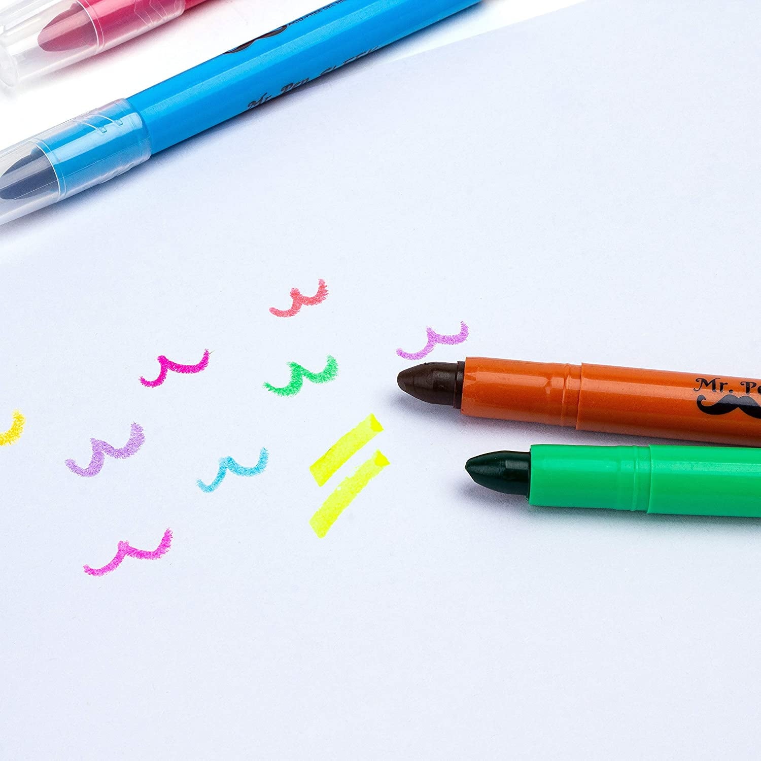 Mr. Pen Gel Highlighters, Chisel-Point, Assorted Colors, 12 Count